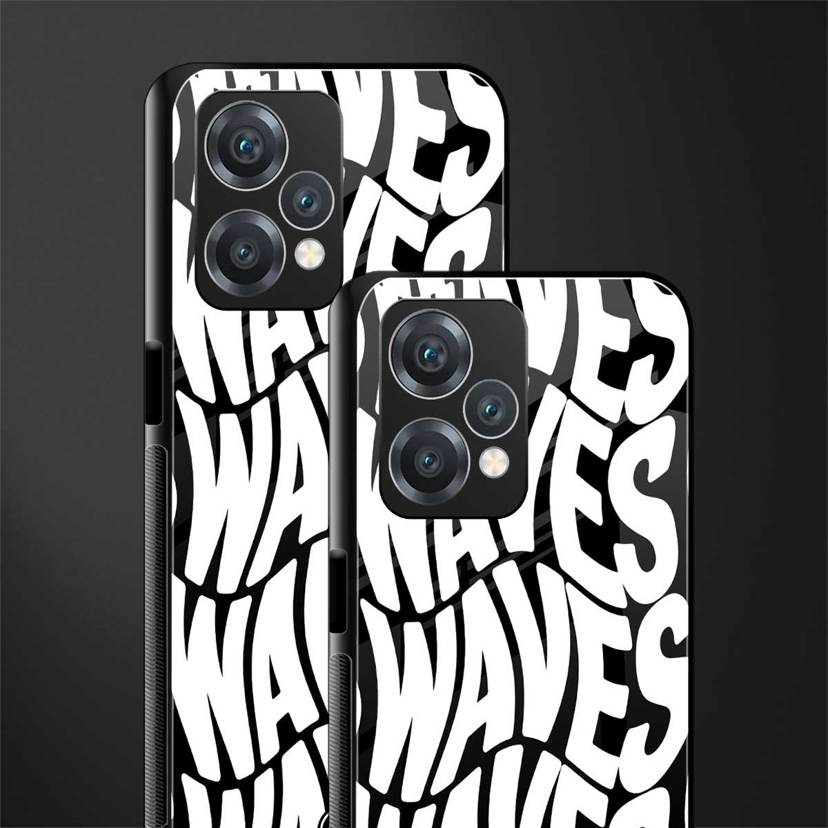 waves back phone cover | glass case for oneplus nord ce 2 lite 5g