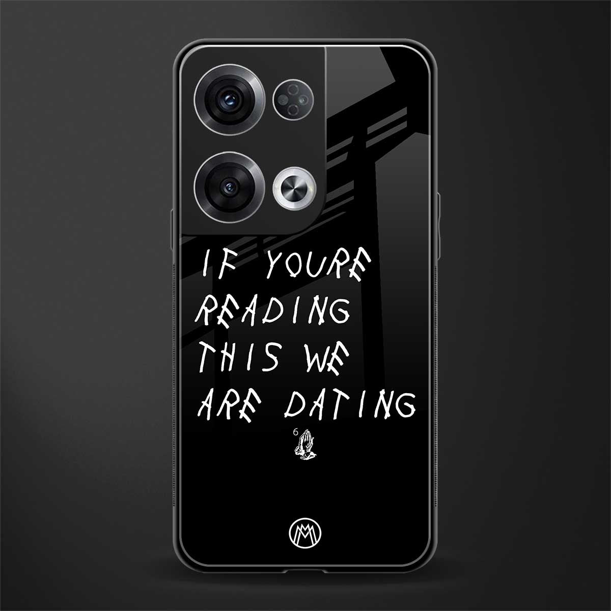 we are dating back phone cover | glass case for oppo reno 8 pro