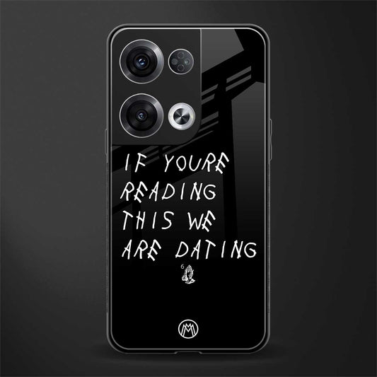 we are dating back phone cover | glass case for oppo reno 8 pro