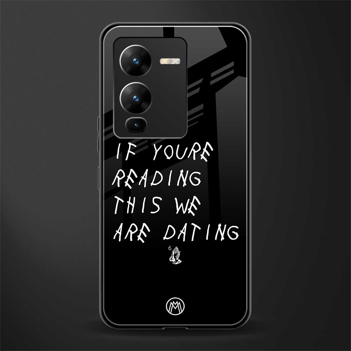 we are dating back phone cover | glass case for vivo v25 pro 5g