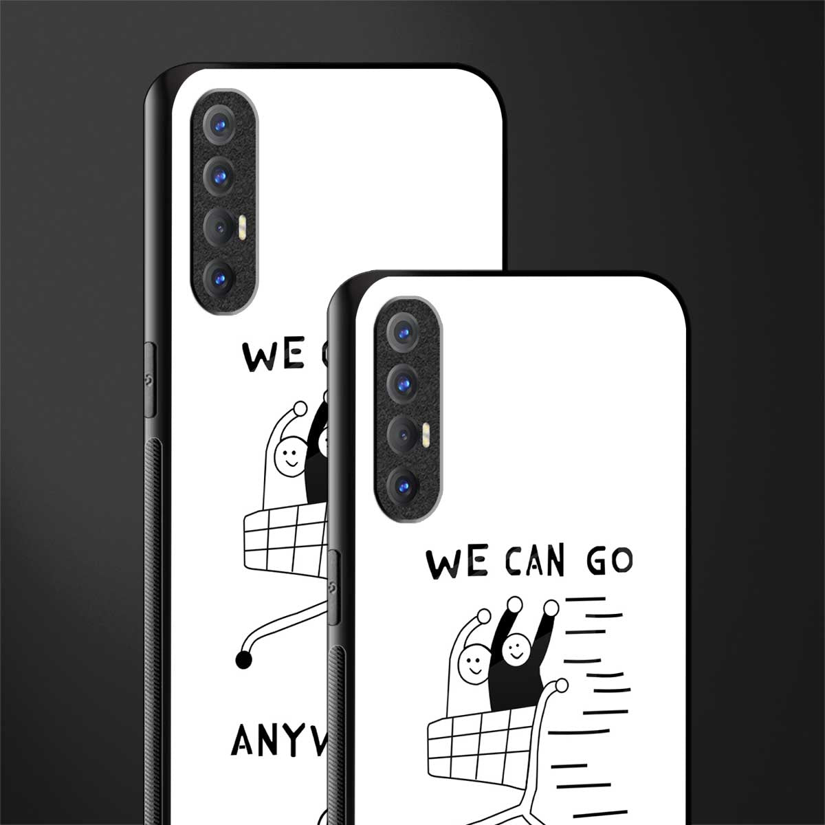 we can go anywhere glass case for oppo reno 3 pro image-2