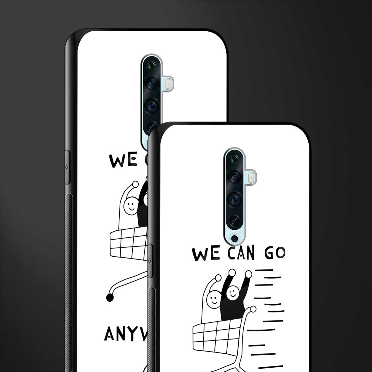 we can go anywhere glass case for oppo reno 2f image-2