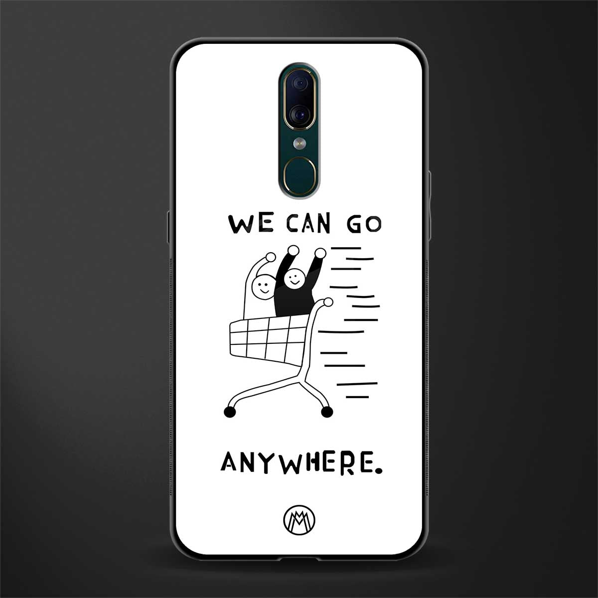 we can go anywhere glass case for oppo a9 image