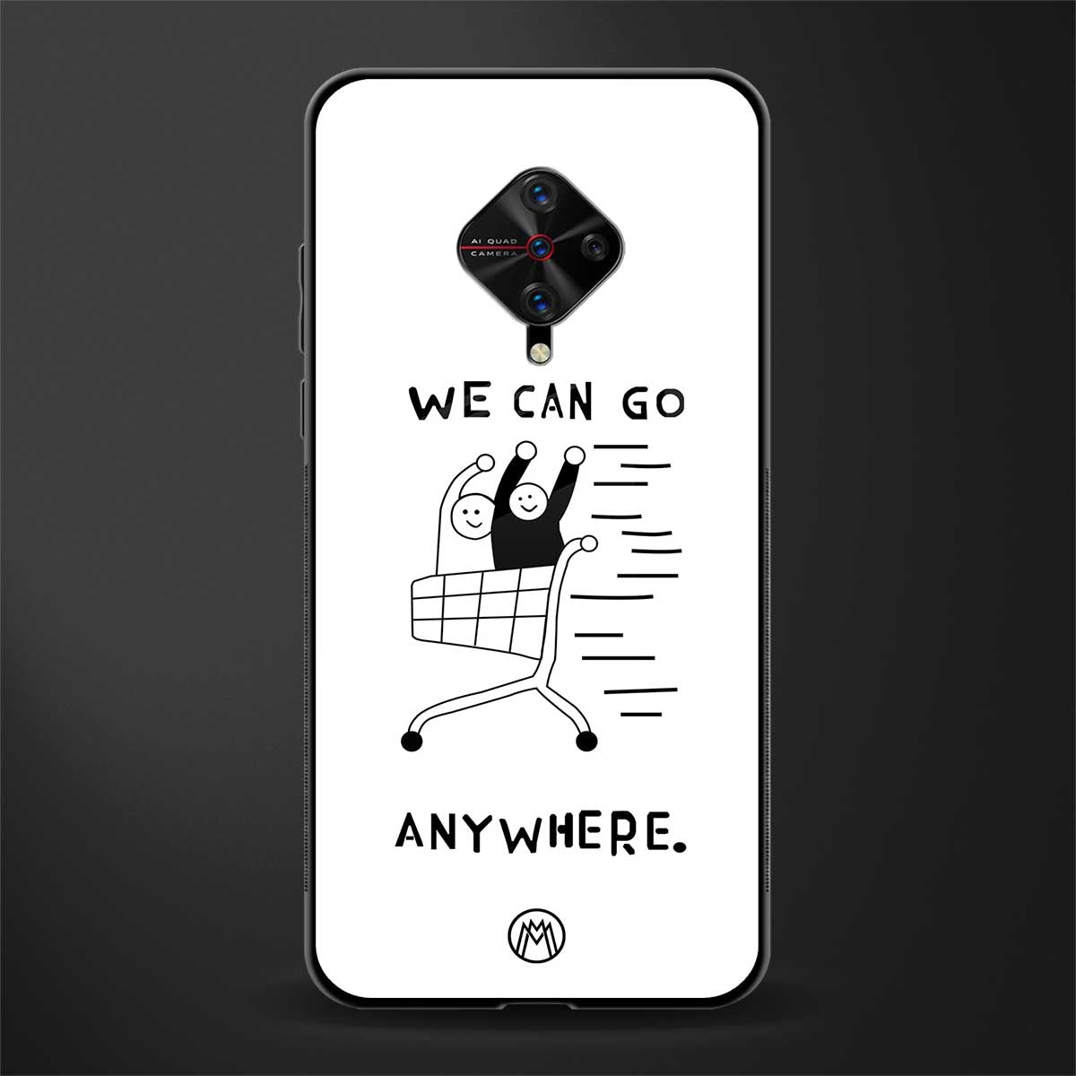 we can go anywhere glass case for vivo s1 pro image