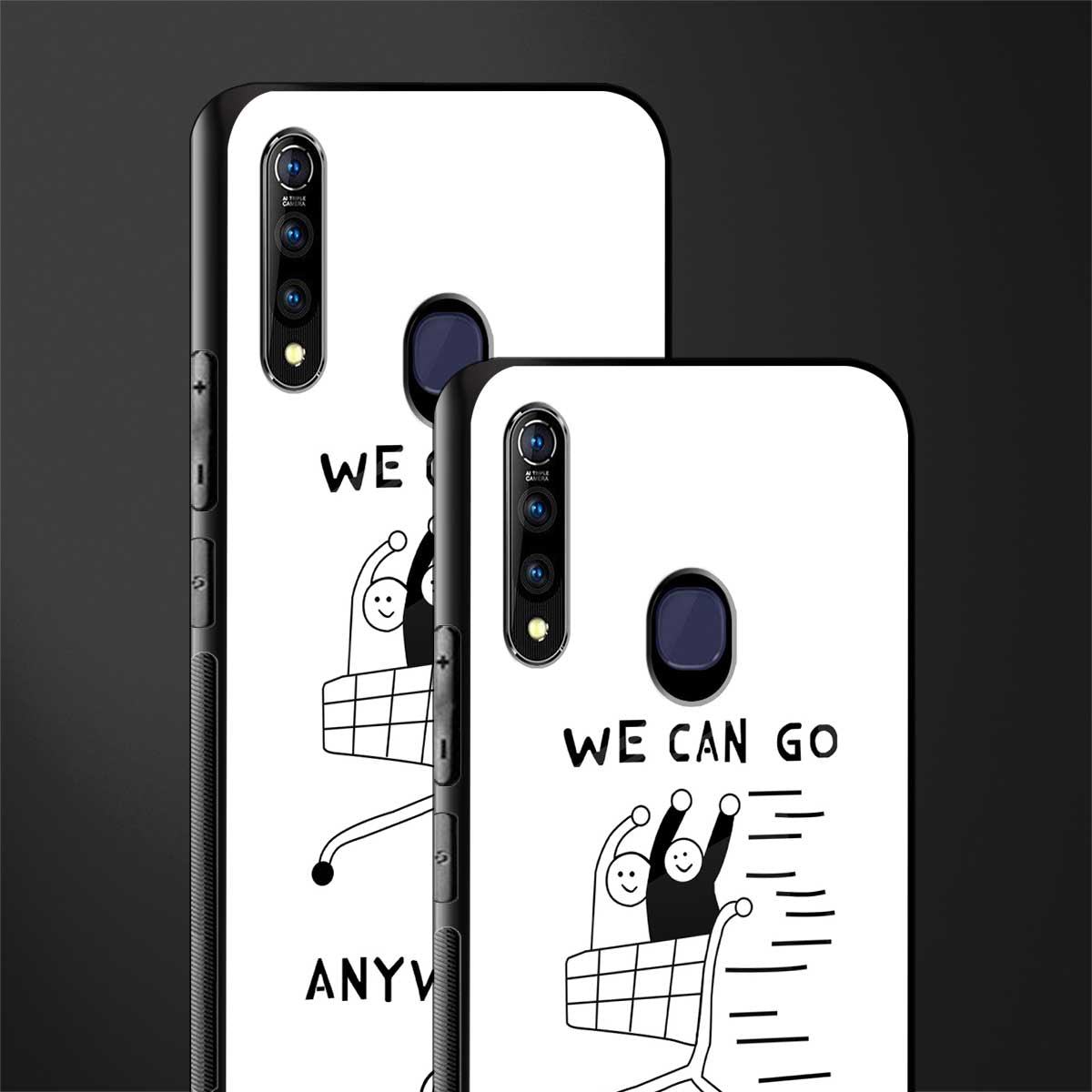 we can go anywhere glass case for vivo z1 pro image-2