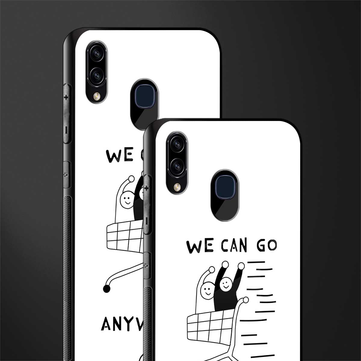 we can go anywhere glass case for samsung galaxy a30 image-2