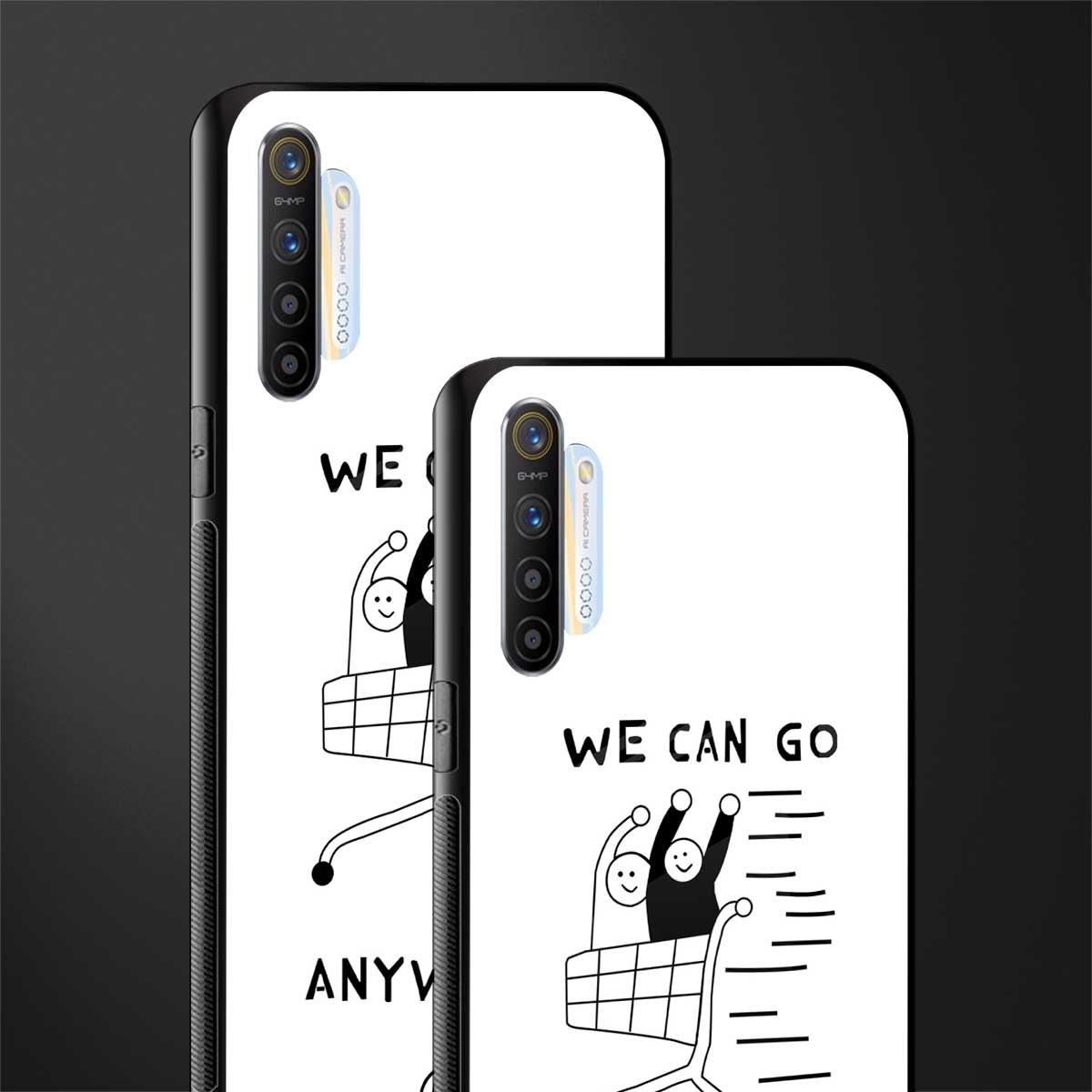 we can go anywhere glass case for realme x2 image-2