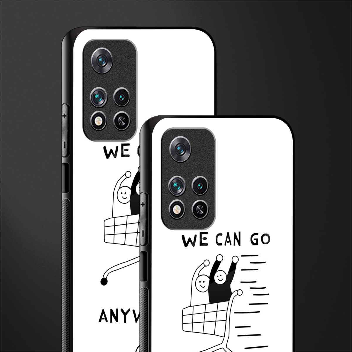 we can go anywhere glass case for poco m4 pro 5g image-2