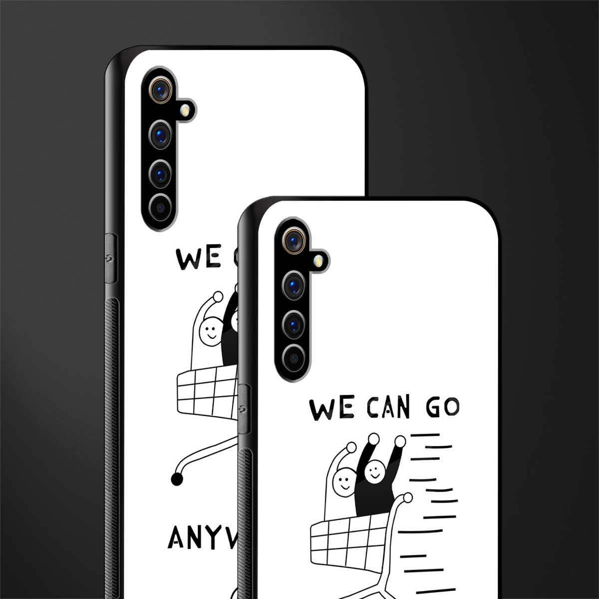 we can go anywhere glass case for realme x50 pro image-2