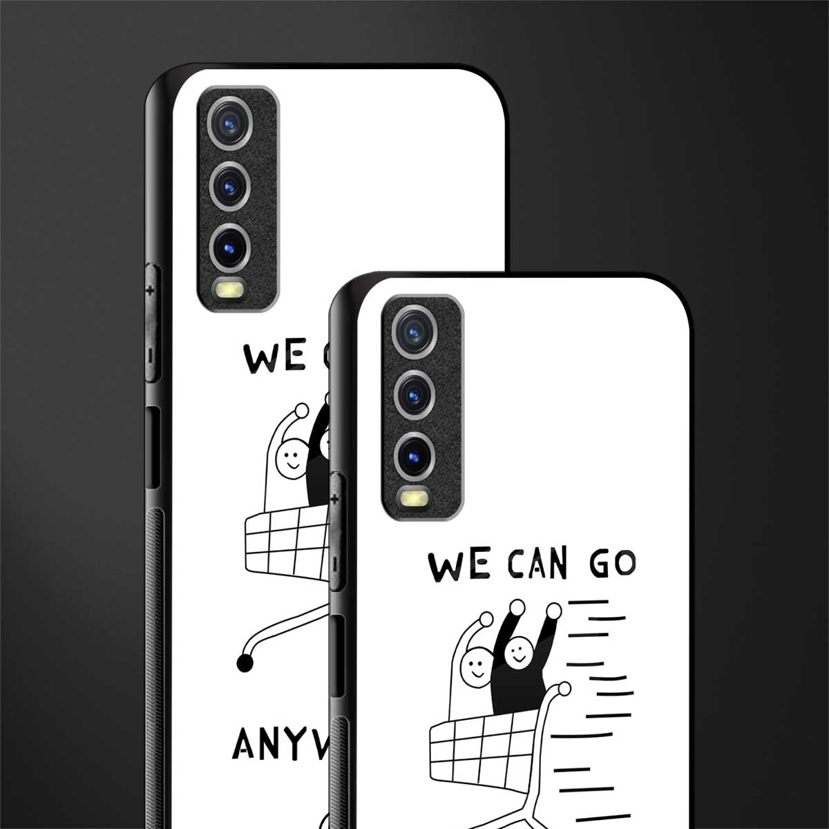 we can go anywhere glass case for vivo y12s image-2
