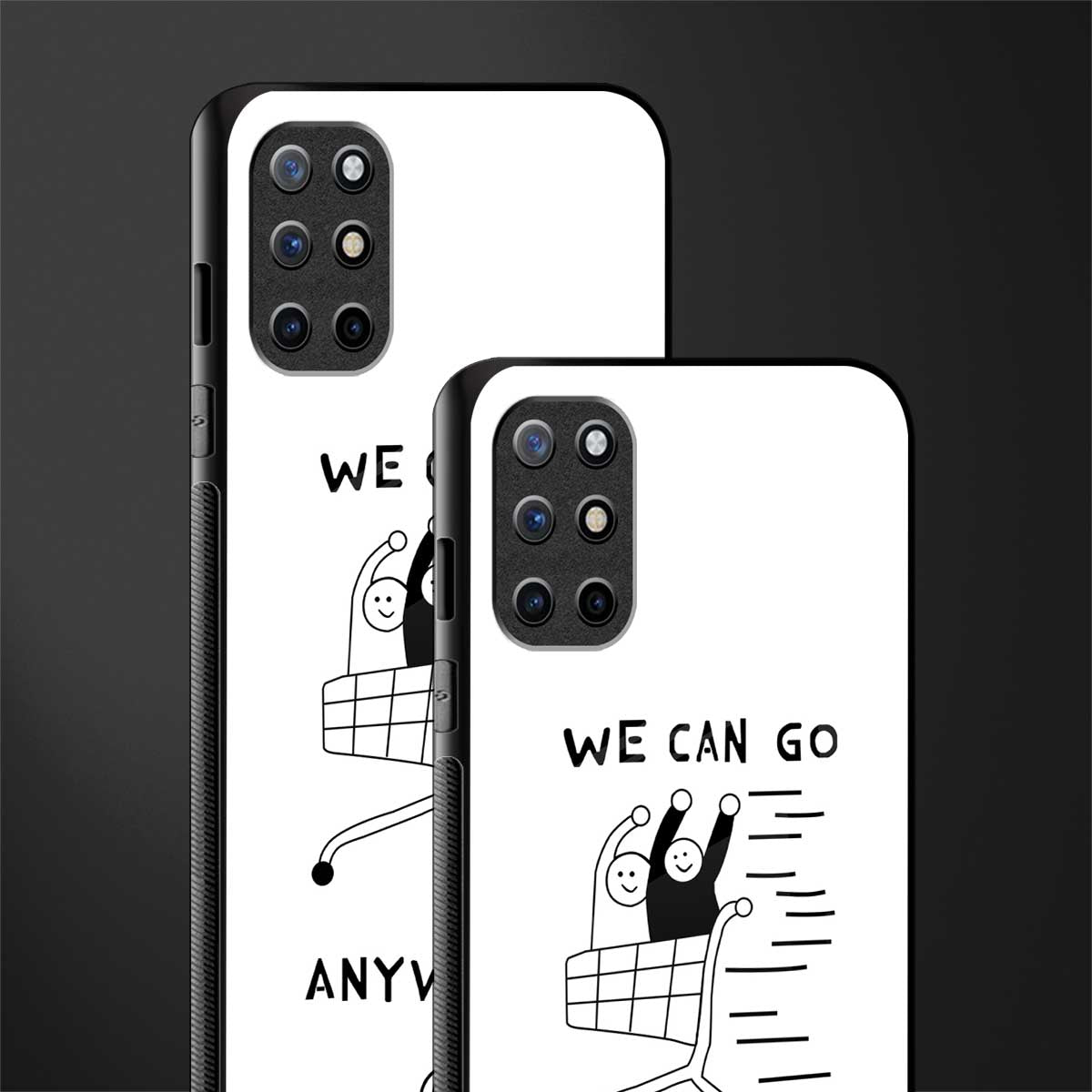 we can go anywhere glass case for oneplus 8t image-2