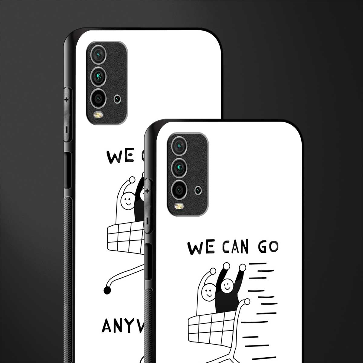 we can go anywhere glass case for redmi 9 power image-2