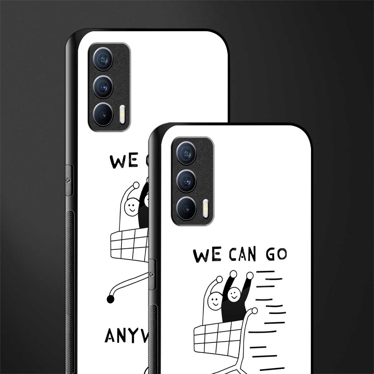 we can go anywhere glass case for realme x7 image-2