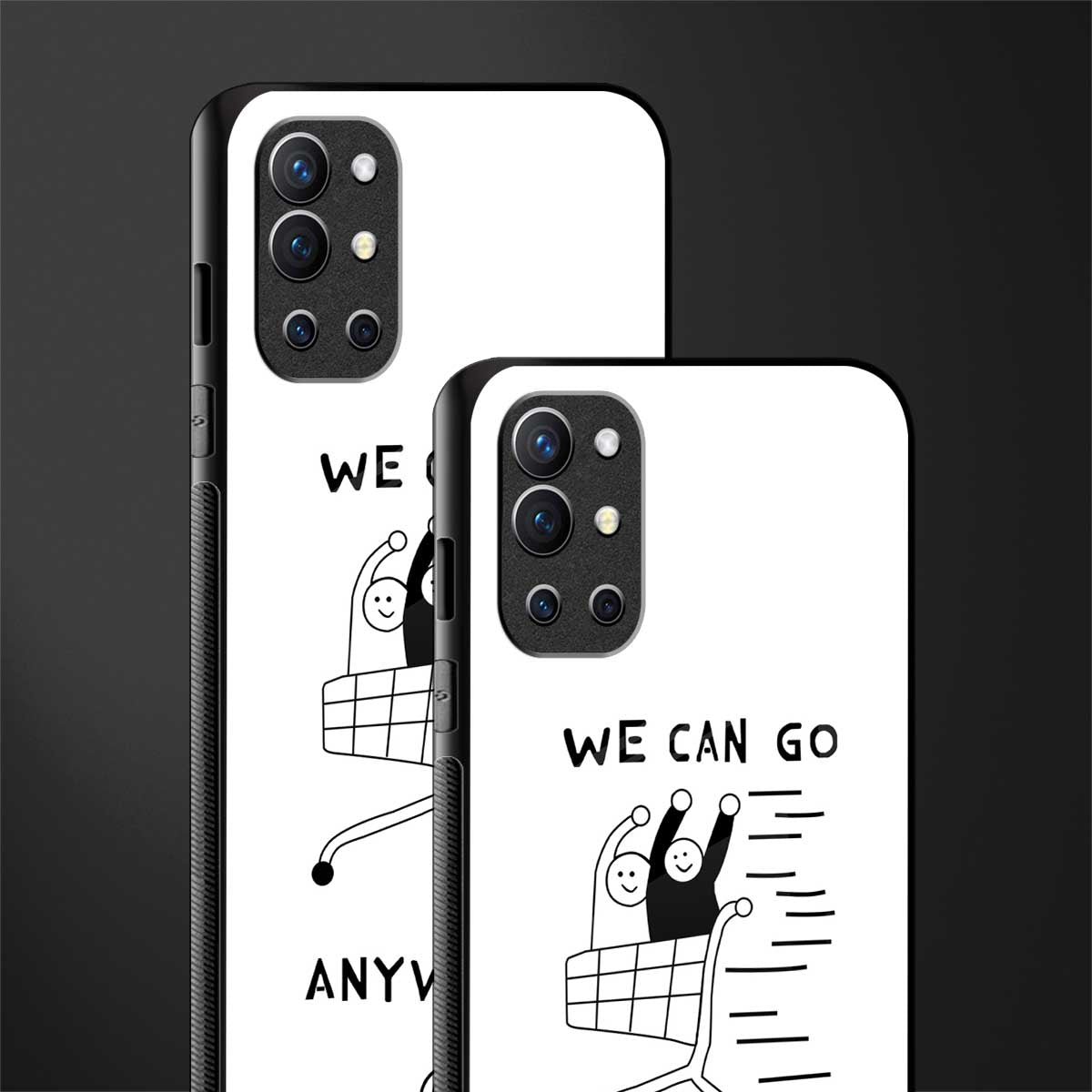 we can go anywhere glass case for oneplus 9r image-2