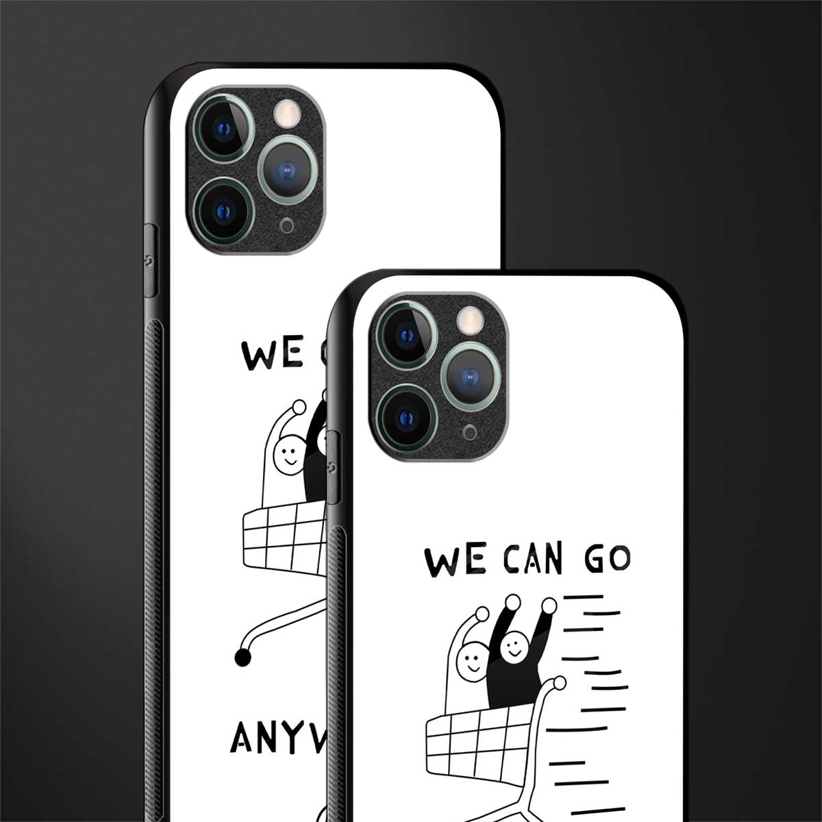 we can go anywhere glass case for iphone 11 pro image-2