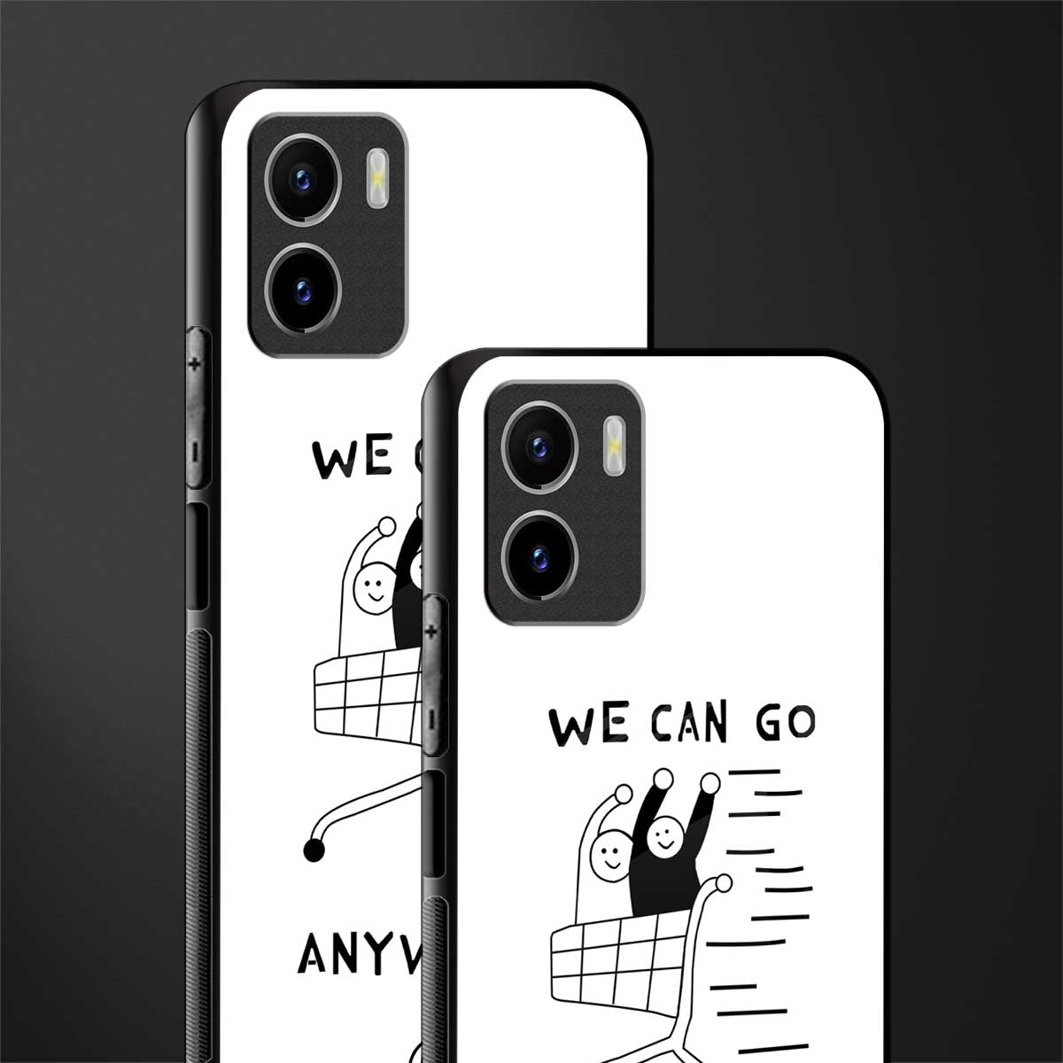 we can go anywhere glass case for vivo y15s image-2