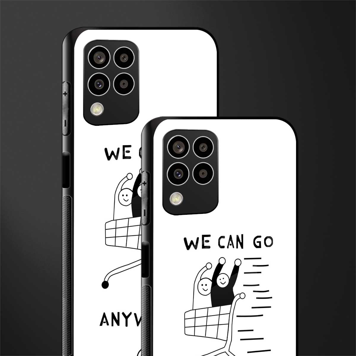 we can go anywhere back phone cover | glass case for samsung galaxy m33 5g