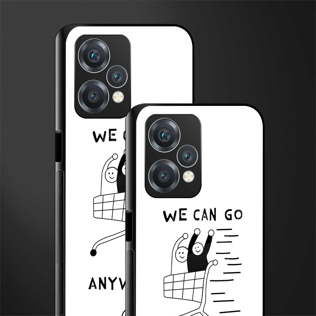 we can go anywhere back phone cover | glass case for oneplus nord ce 2 lite 5g