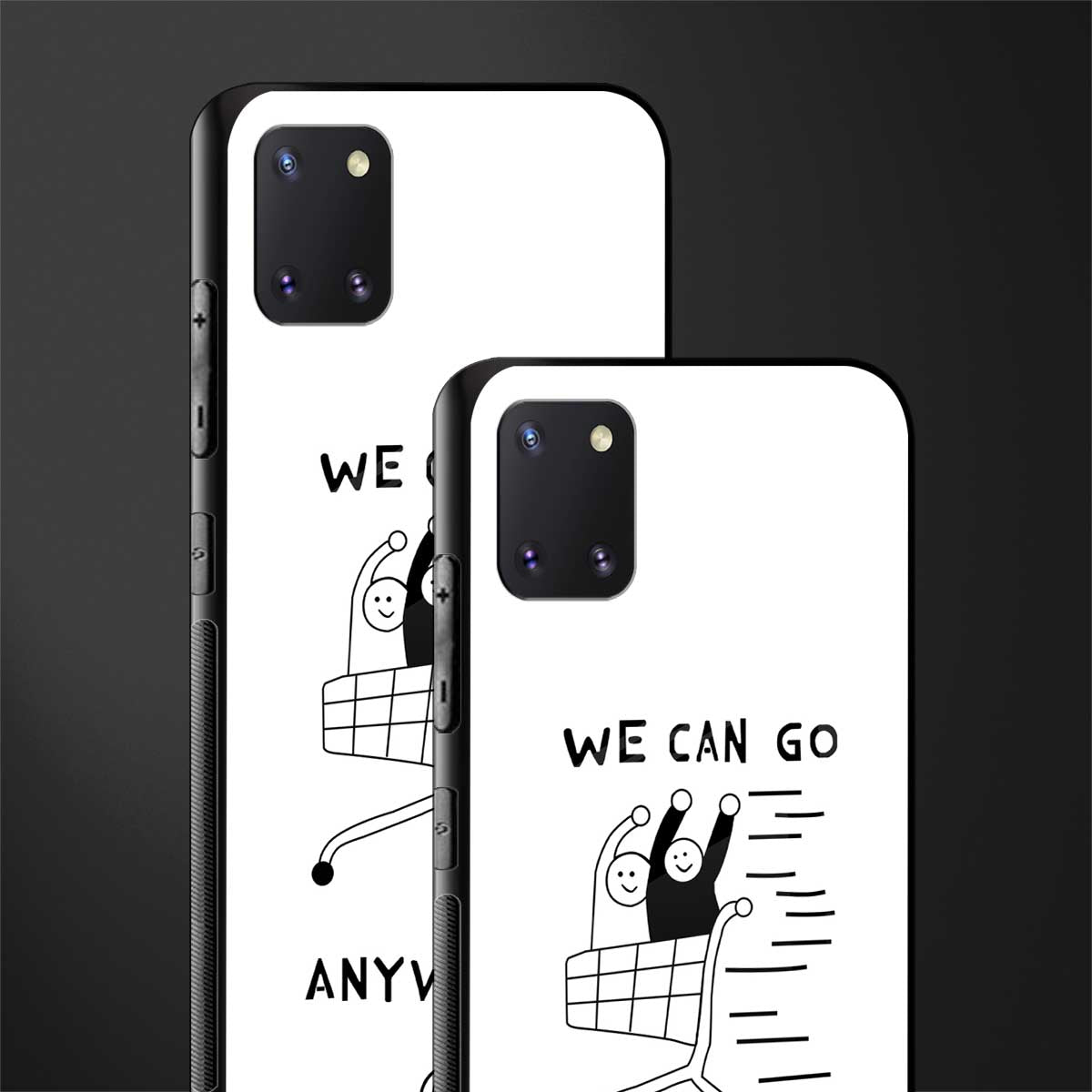 we can go anywhere glass case for samsung a81 image-2