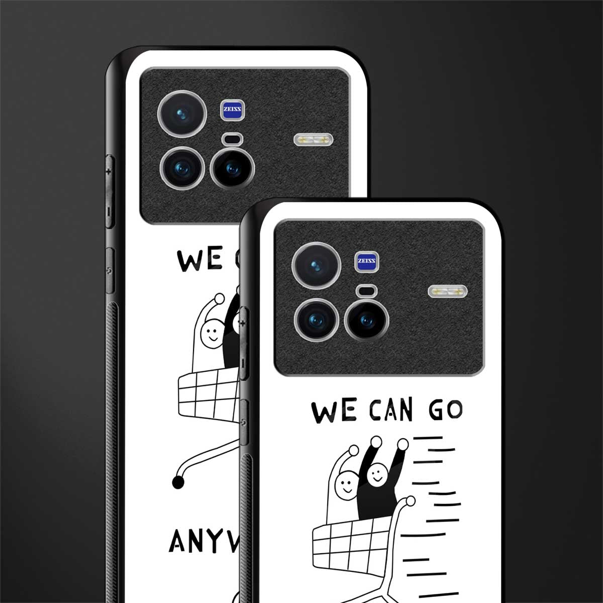 we can go anywhere glass case for vivo x80 image-2
