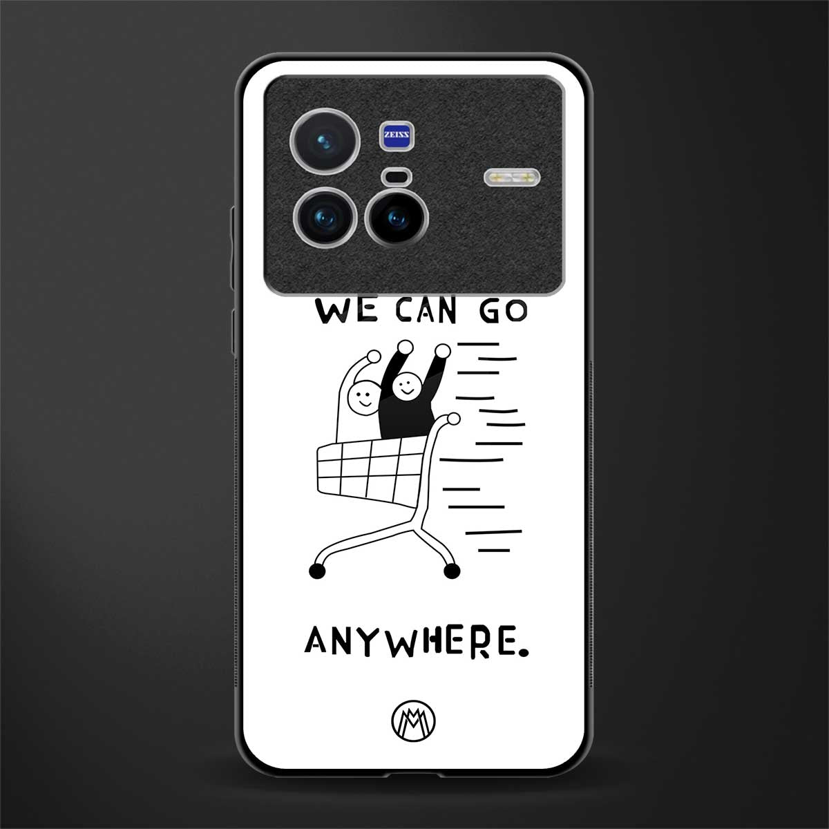 we can go anywhere glass case for vivo x80 image