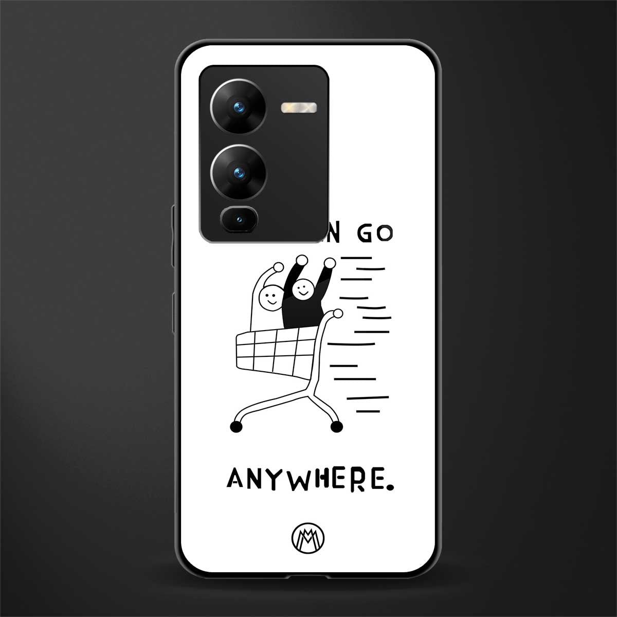 we can go anywhere back phone cover | glass case for vivo v25 pro 5g
