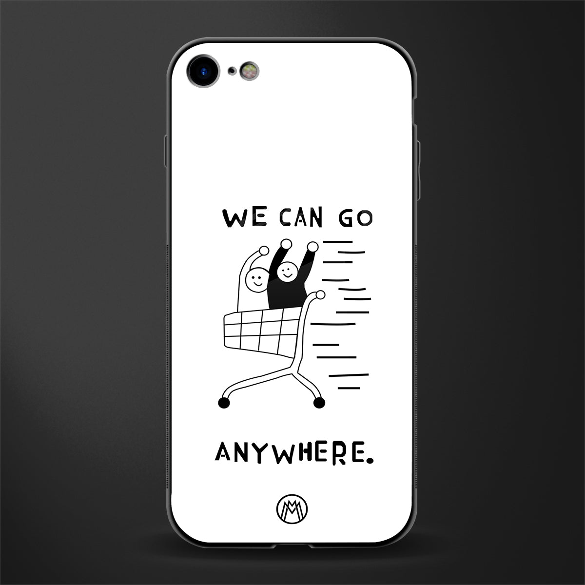 we can go anywhere glass case for iphone se 2020 image
