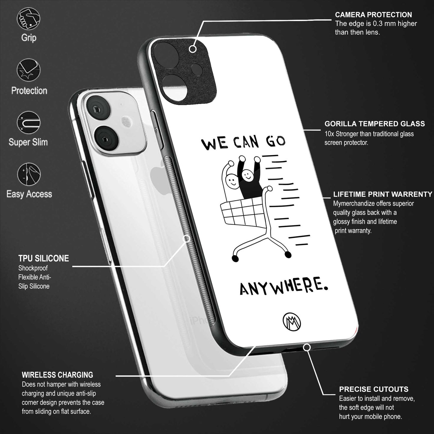 we can go anywhere glass case for oppo reno 3 pro image-4