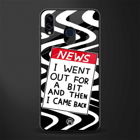 went out for a bit glass case for samsung galaxy a30 image