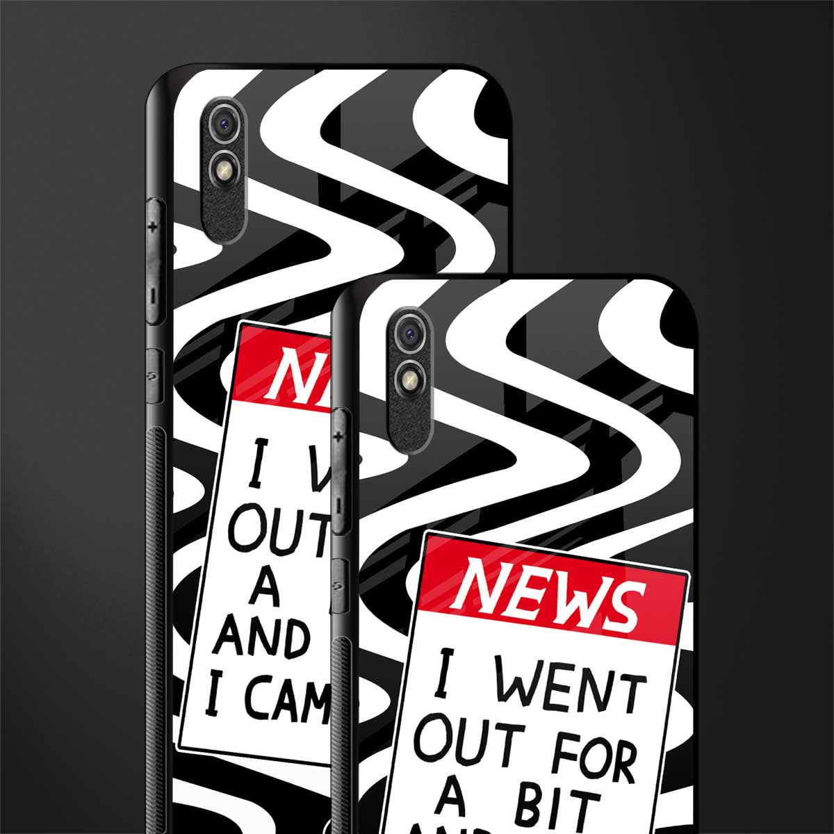 went out for a bit glass case for redmi 9i image-2