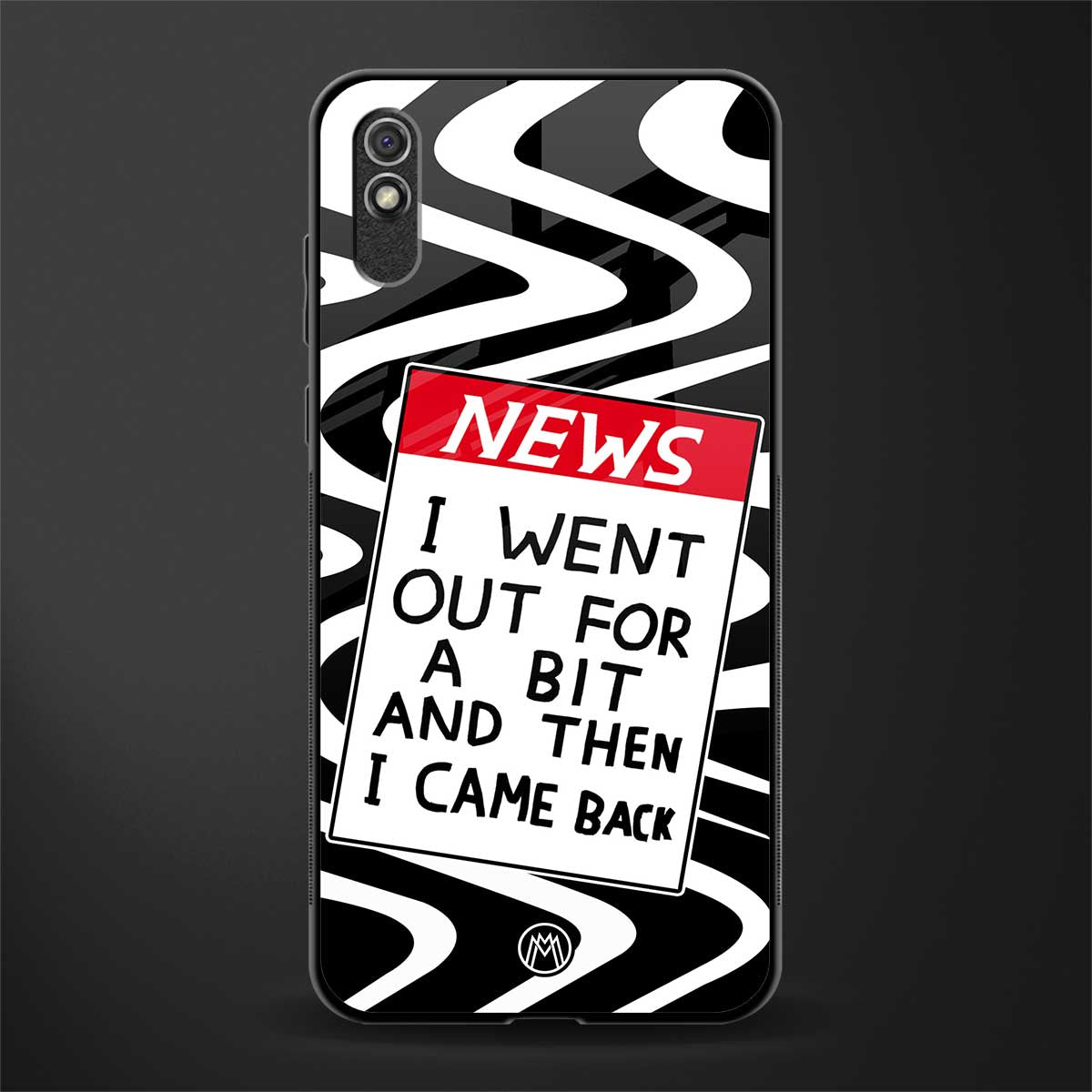 went out for a bit glass case for redmi 9i image