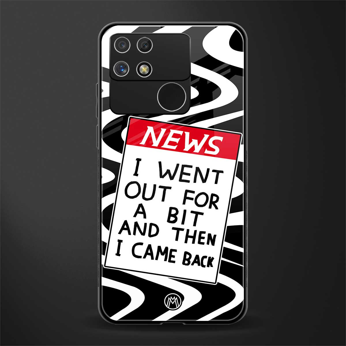 went out for a bit back phone cover | glass case for realme narzo 50a
