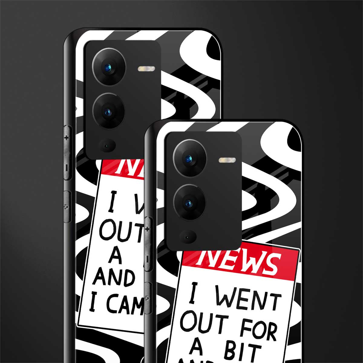 went out for a bit back phone cover | glass case for vivo v25 pro 5g