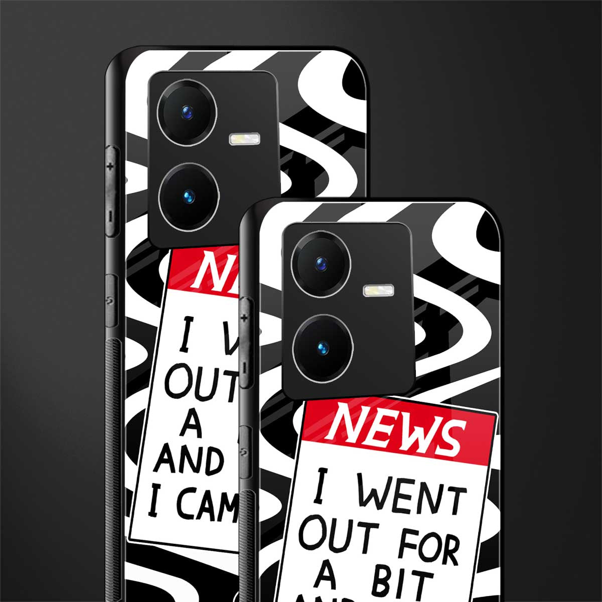 went out for a bit back phone cover | glass case for vivo y22