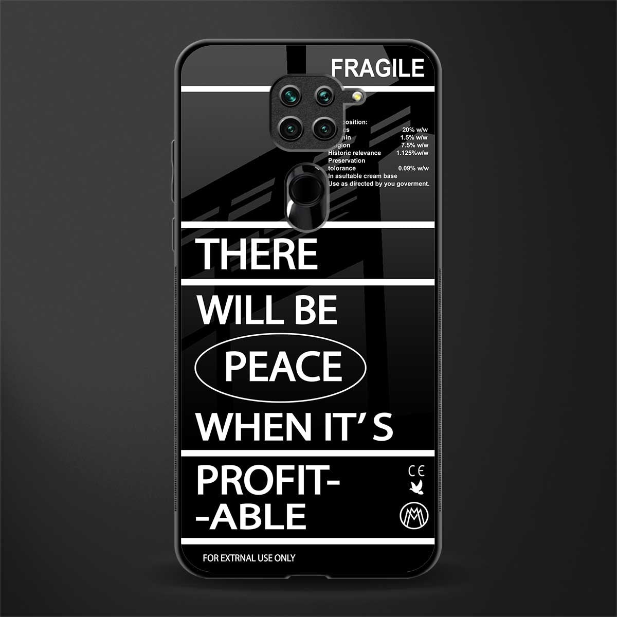 when it's profitable glass case for redmi note 9 image
