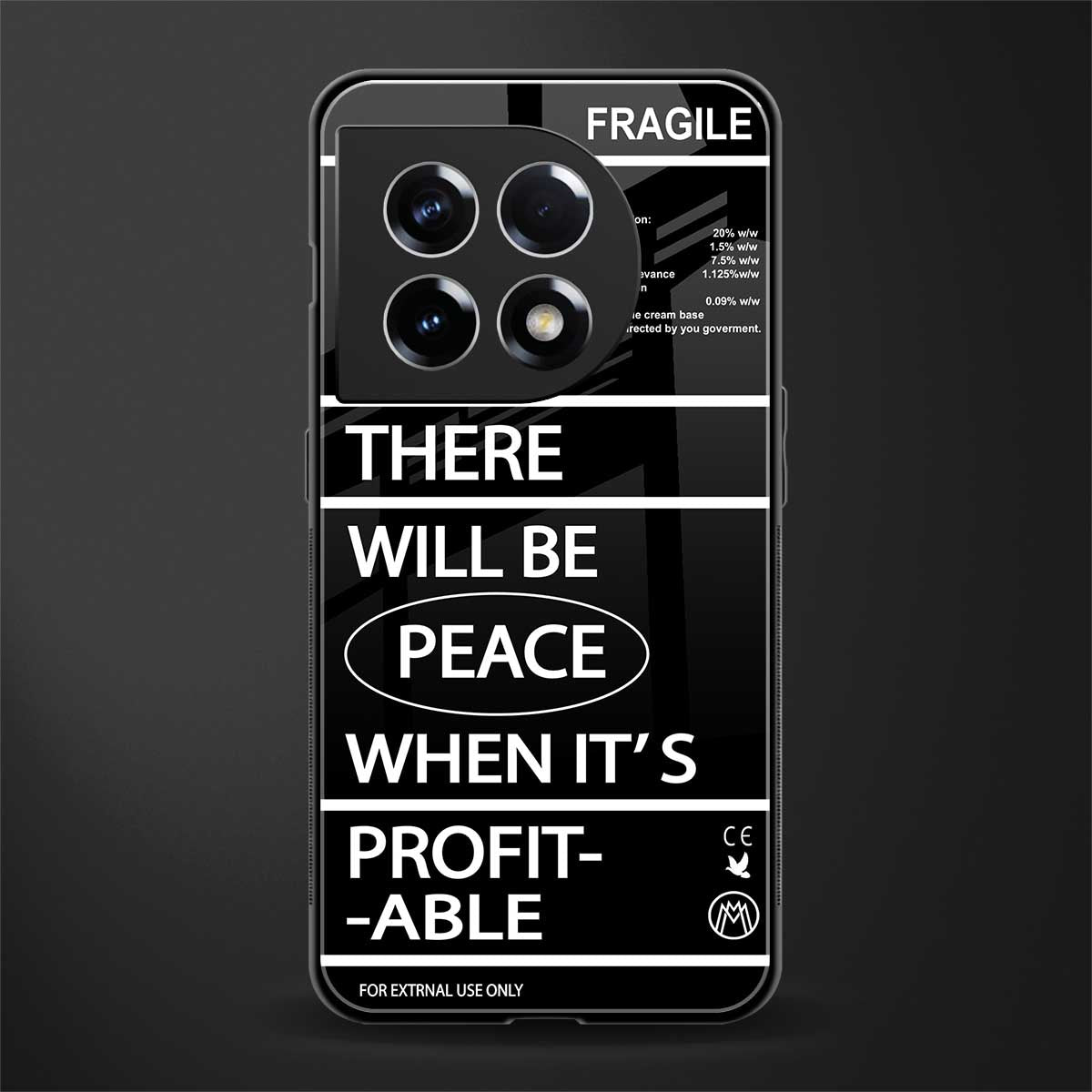 when it's profitable back phone cover | glass case for oneplus 11