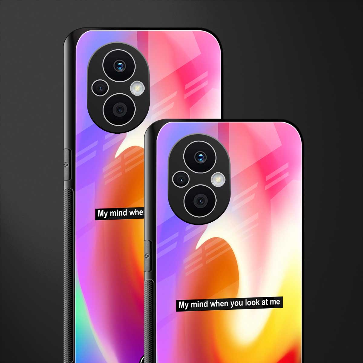 when you look at me back phone cover | glass case for oppo f21 pro 5g