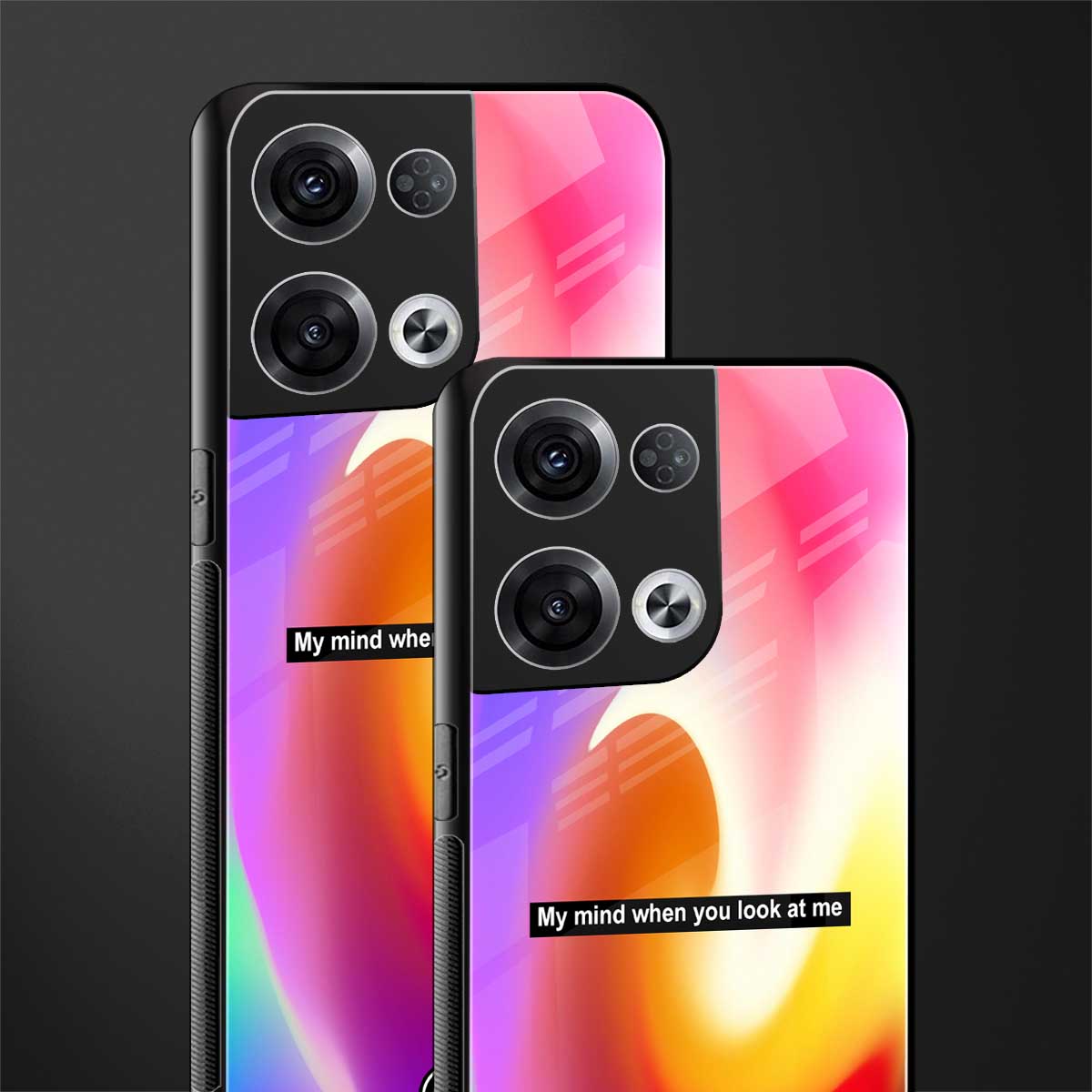 when you look at me back phone cover | glass case for oppo reno 8