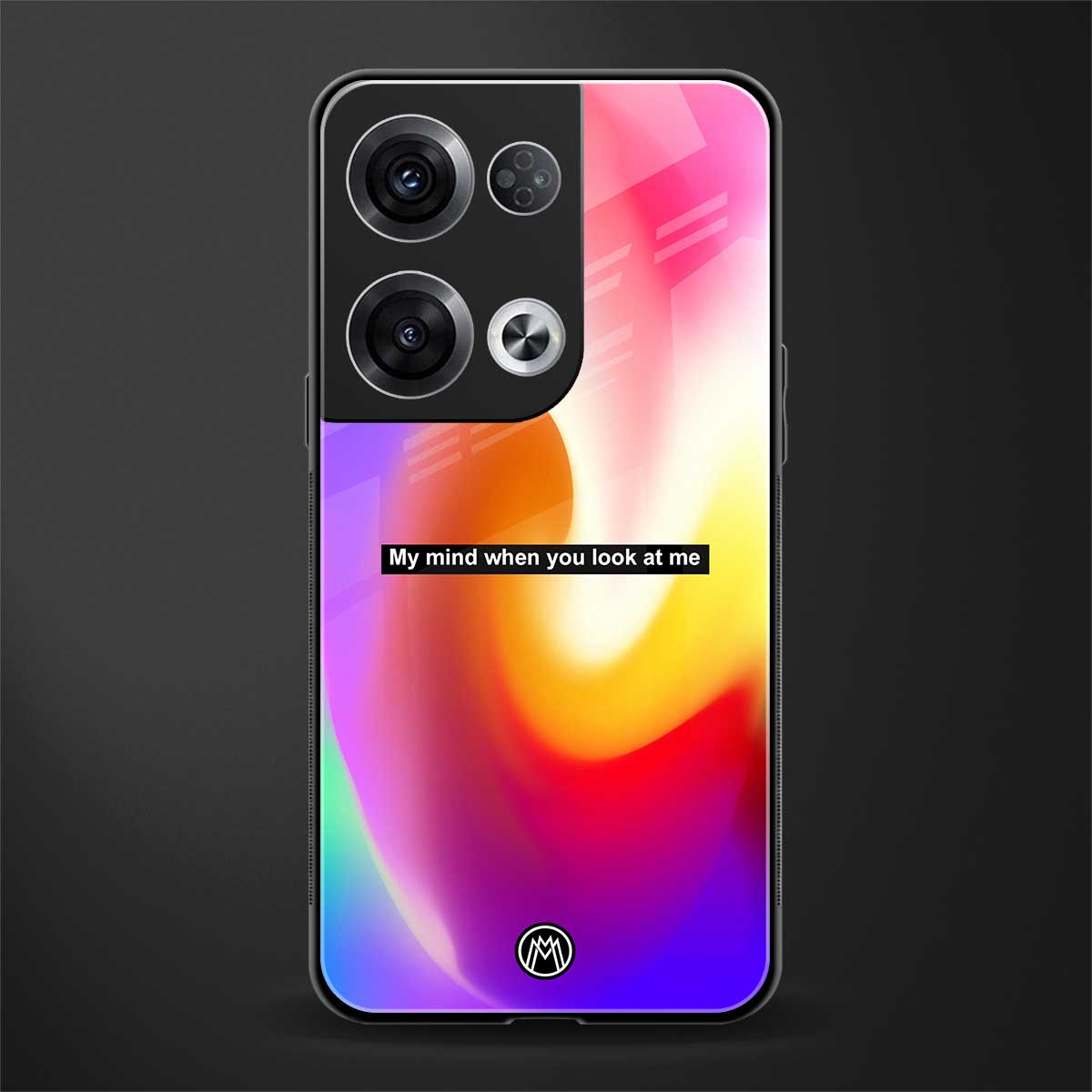 when you look at me back phone cover | glass case for oppo reno 8