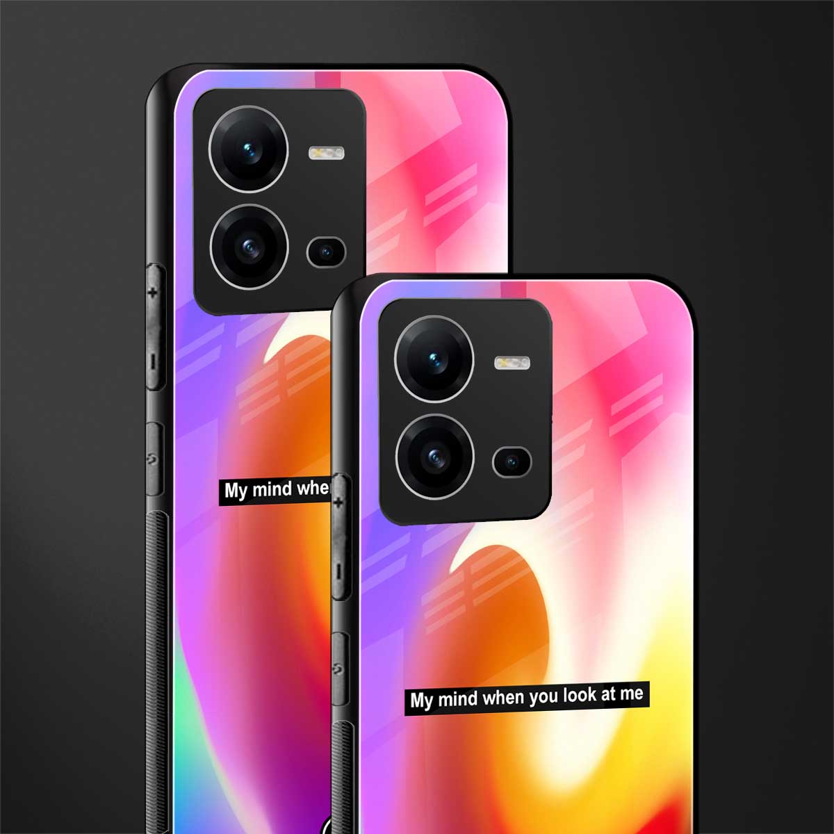when you look at me back phone cover | glass case for vivo v25-5g