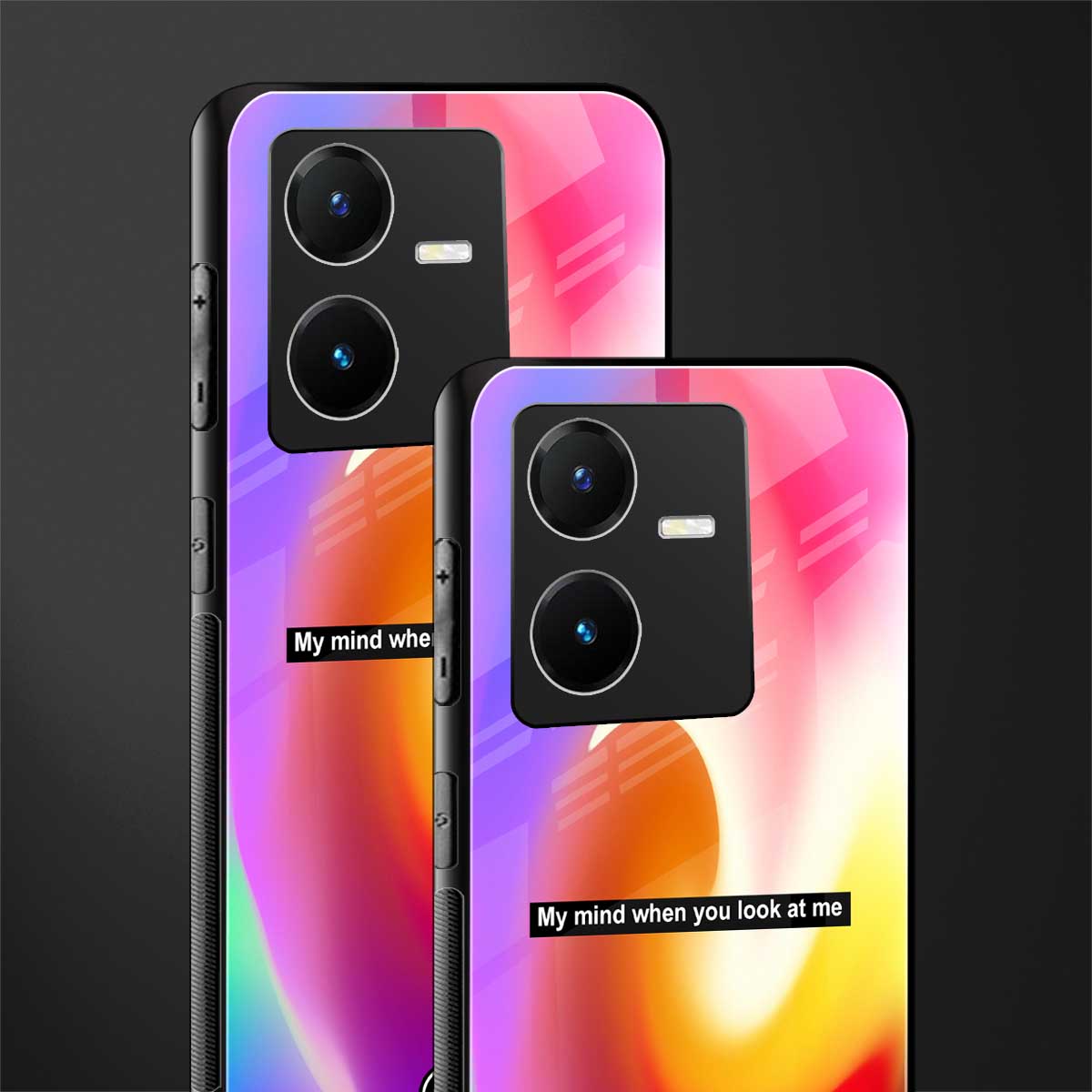when you look at me back phone cover | glass case for vivo y22