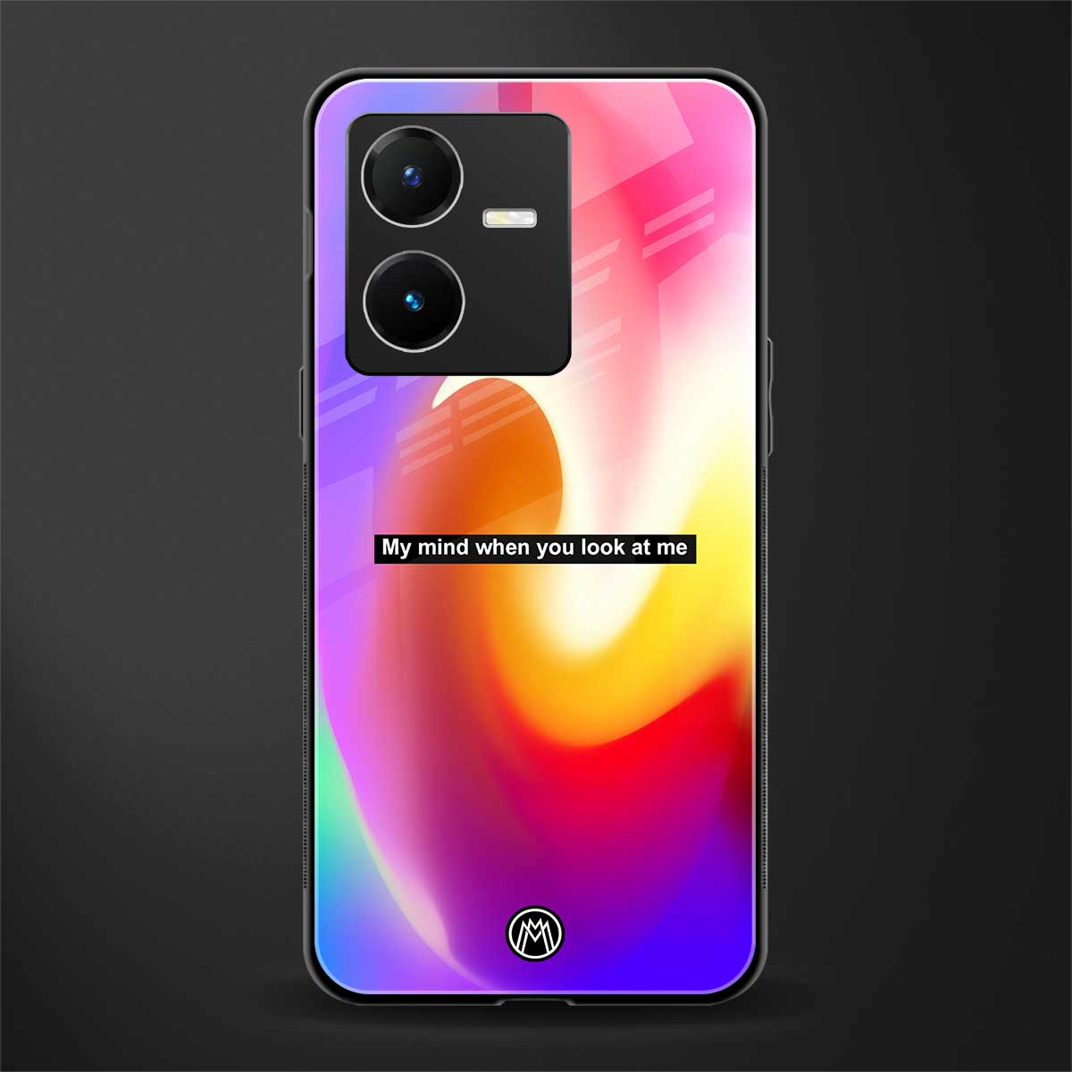 when you look at me back phone cover | glass case for vivo y22