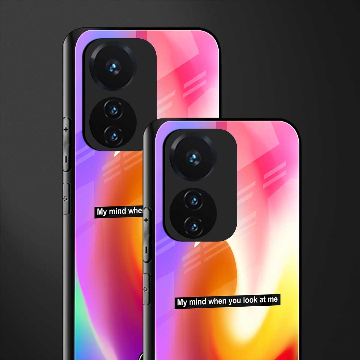when you look at me back phone cover | glass case for vivo t1 44w 4g