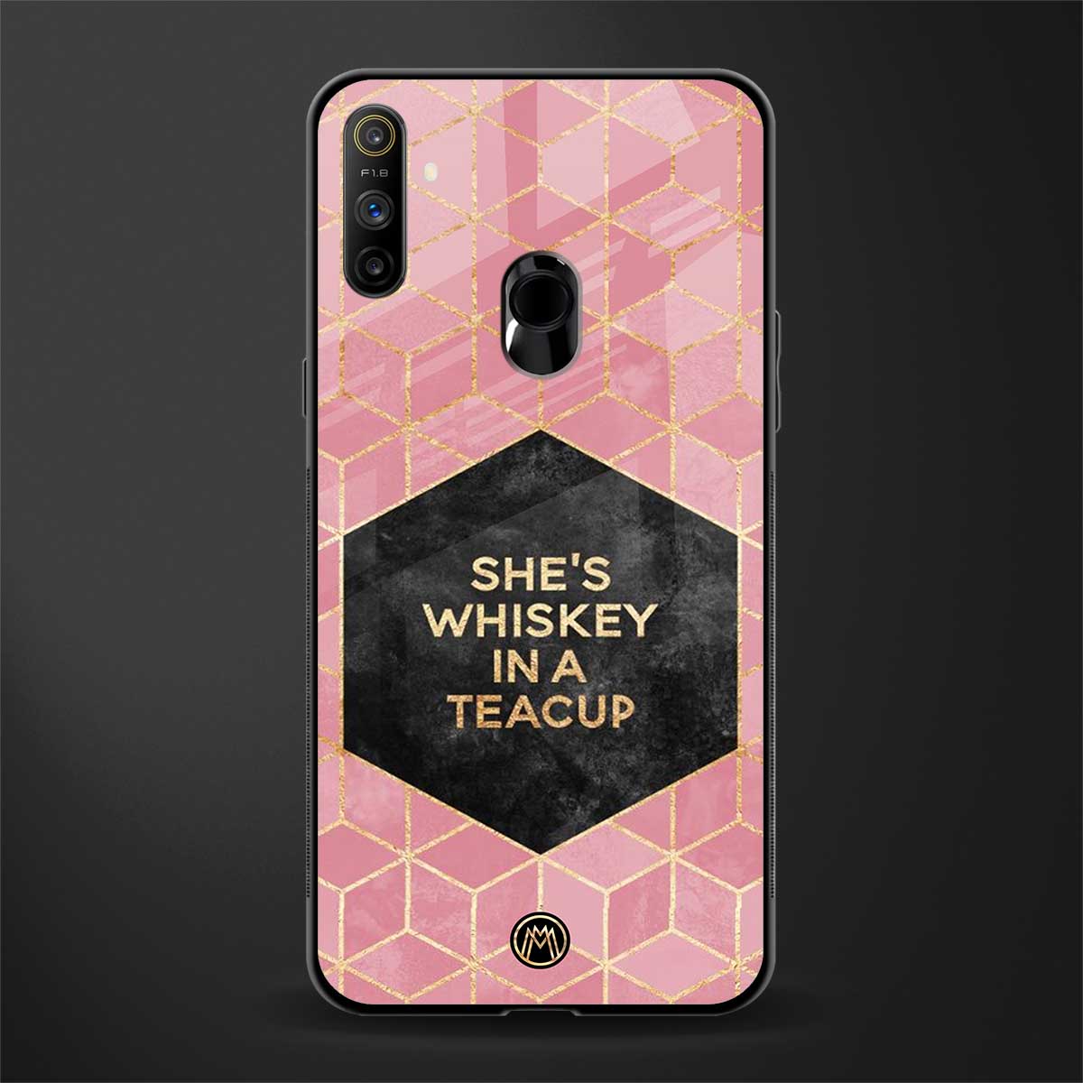 whiskey in a teacup glass case for realme narzo 20a image