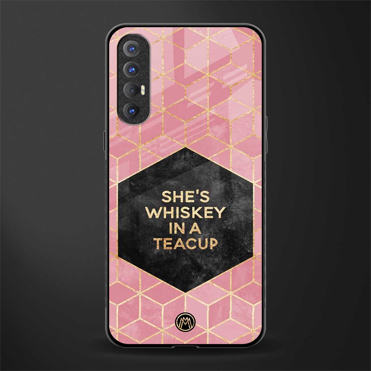 whiskey in a teacup glass case for oppo reno 3 pro image