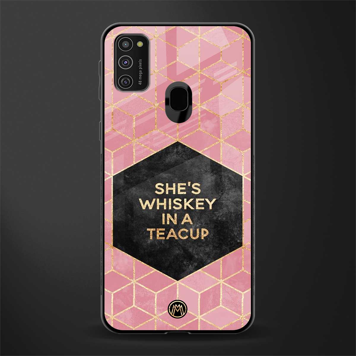whiskey in a teacup glass case for samsung galaxy m30s image