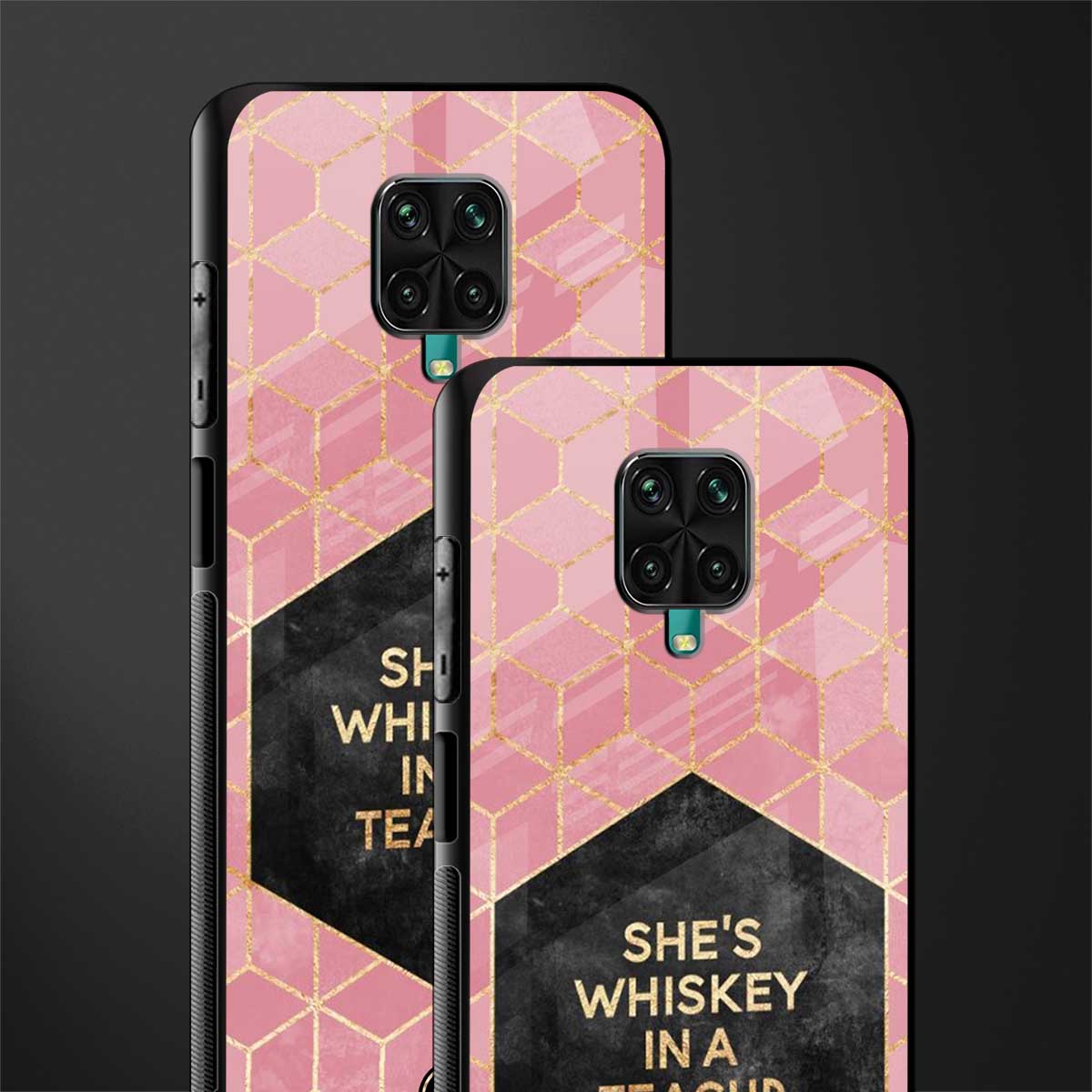 whiskey in a teacup glass case for redmi note 9 pro max image-2