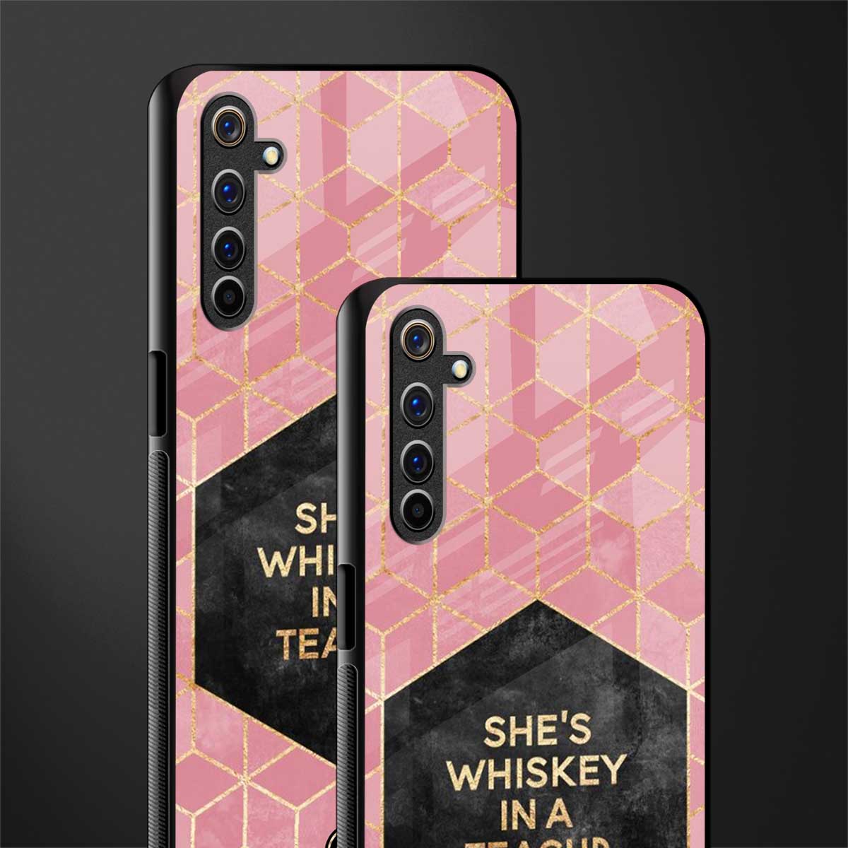 whiskey in a teacup glass case for realme 6i image-2