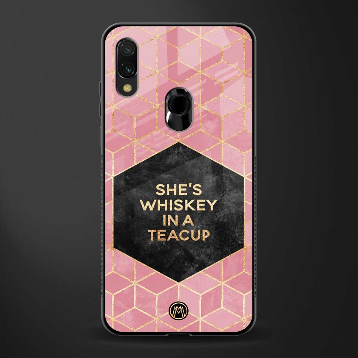 whiskey in a teacup glass case for redmi 7redmi y3 image