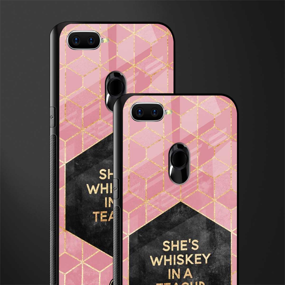 whiskey in a teacup glass case for oppo a7 image-2